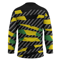 Jamaica Beast Hockey Jersey Ripped Flag Graphic - Wonder Print Shop