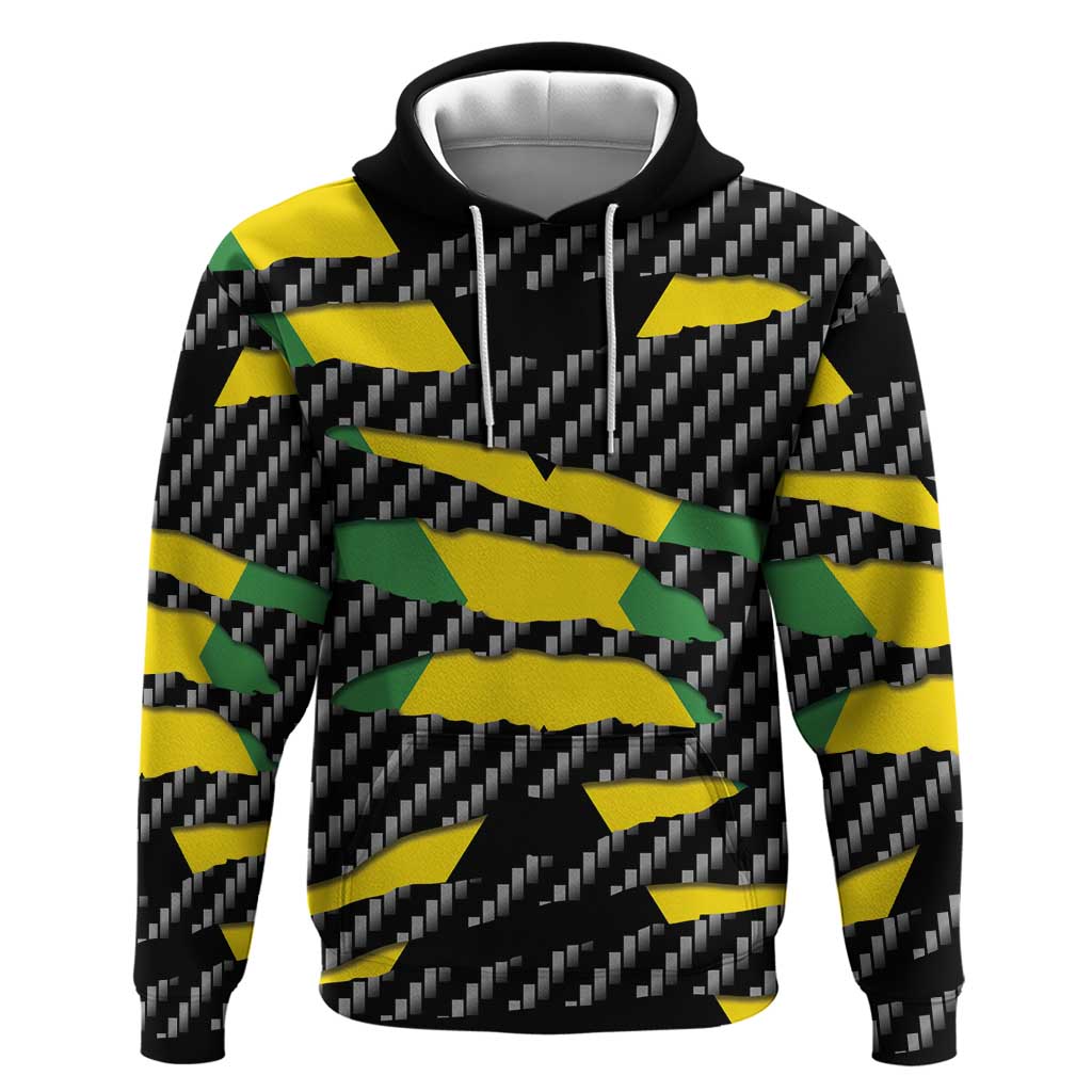 Jamaica Beast Hoodie Ripped Flag Graphic - Wonder Print Shop