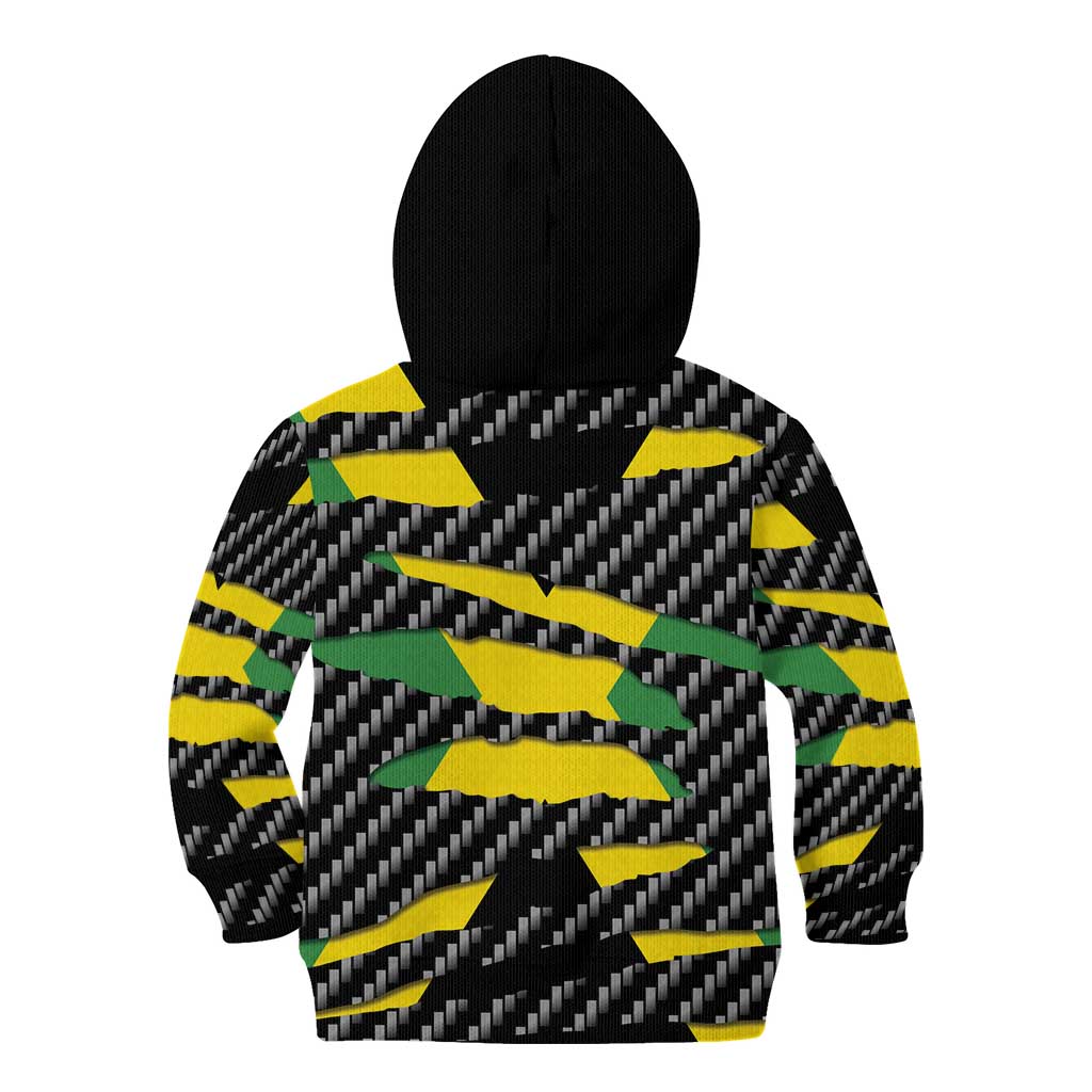 Jamaica Beast Kid Hoodie Ripped Flag Graphic - Wonder Print Shop