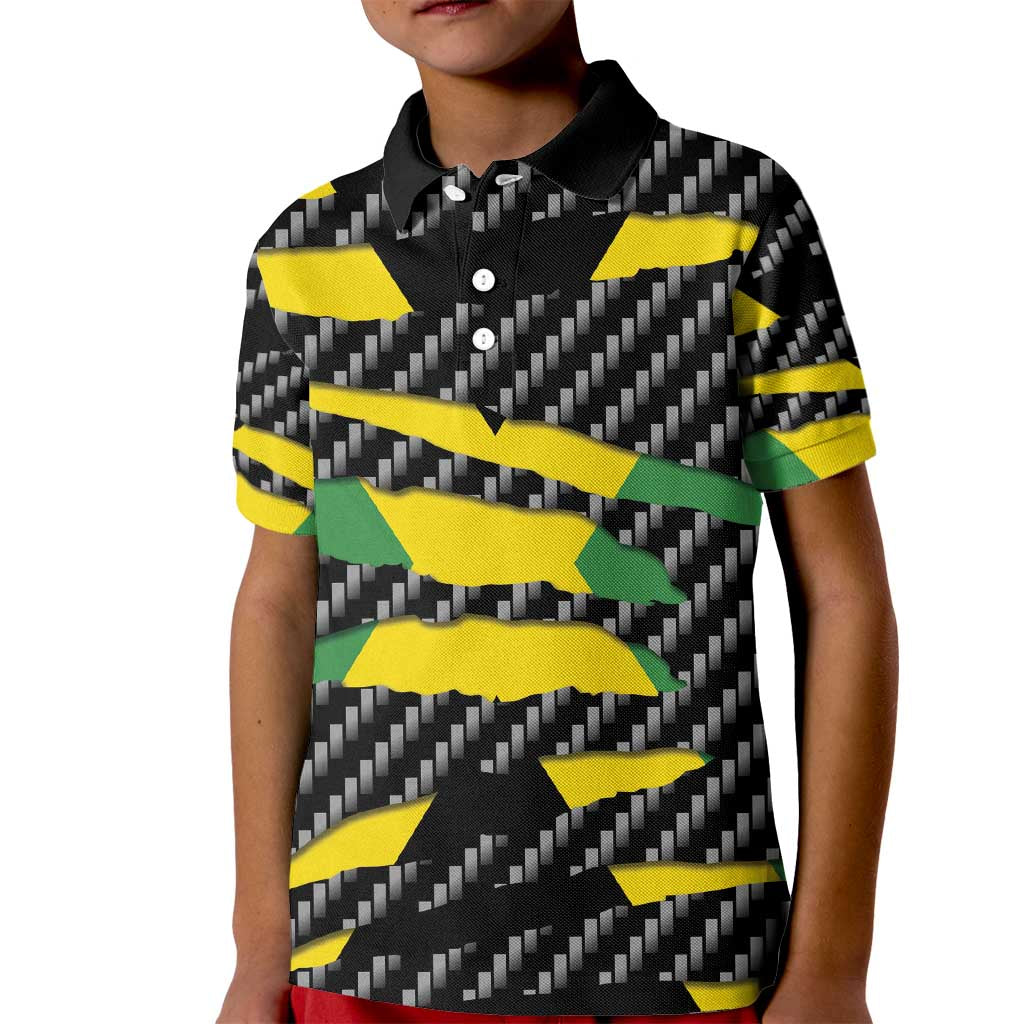 Jamaica Beast Kid Polo Shirt Ripped Flag Graphic - Wonder Print Shop