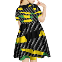 Jamaica Beast Kid Short Sleeve Dress Ripped Flag Graphic - Wonder Print Shop