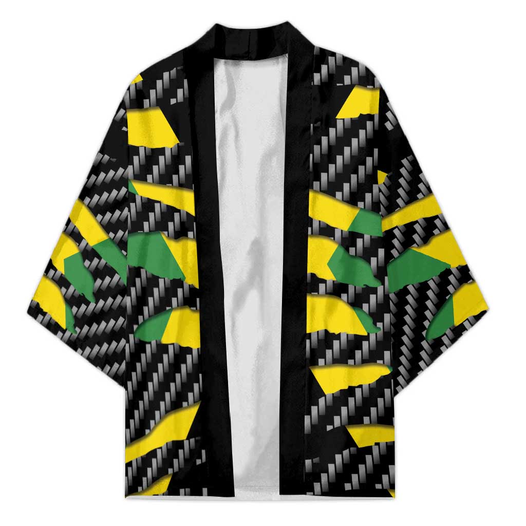 Jamaica Beast Kimono Ripped Flag Graphic - Wonder Print Shop