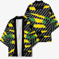 Jamaica Beast Kimono Ripped Flag Graphic - Wonder Print Shop