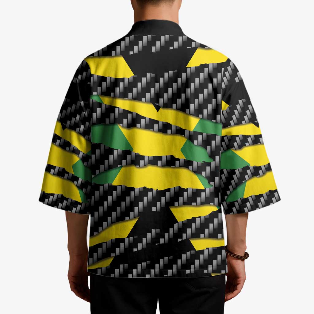 Jamaica Beast Kimono Ripped Flag Graphic - Wonder Print Shop