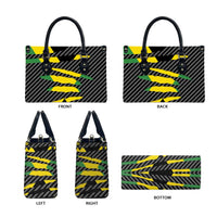Jamaica Beast Leather Bag Ripped Flag Graphic - Wonder Print Shop