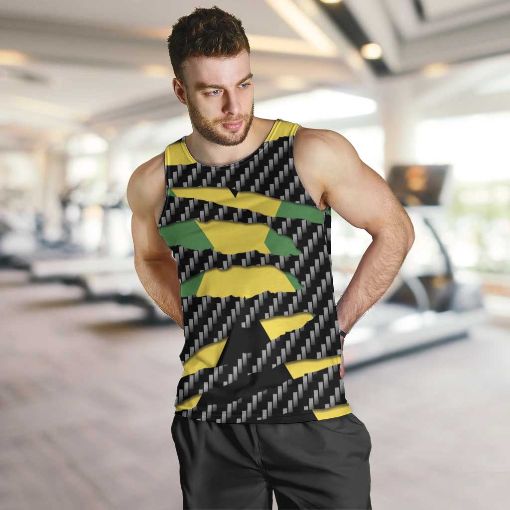 Jamaica Beast Men Tank Top Ripped Flag Graphic - Wonder Print Shop