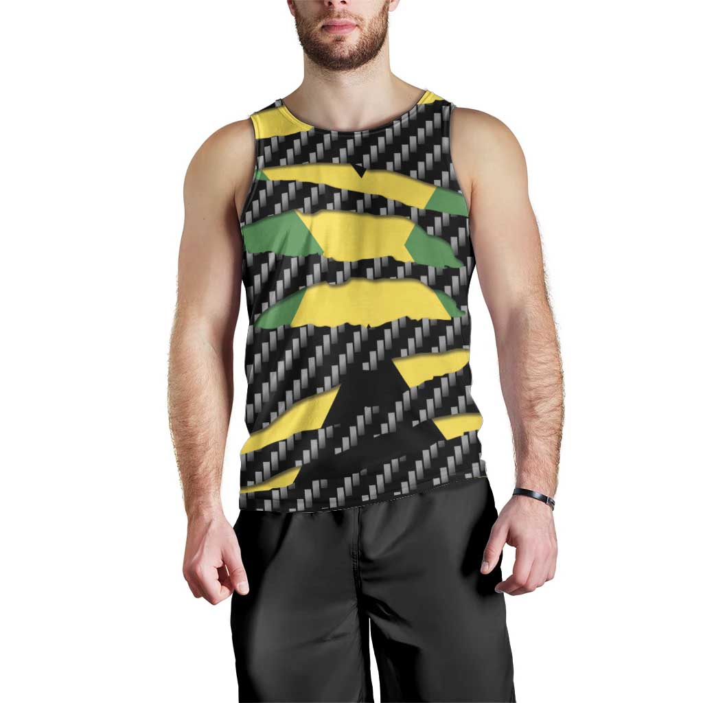 Jamaica Beast Men Tank Top Ripped Flag Graphic - Wonder Print Shop
