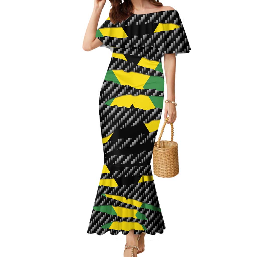 Jamaica Beast Mermaid Dress Ripped Flag Graphic - Wonder Print Shop