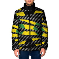 Jamaica Beast Padded Jacket Ripped Flag Graphic - Wonder Print Shop