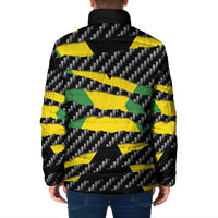 Jamaica Beast Padded Jacket Ripped Flag Graphic - Wonder Print Shop