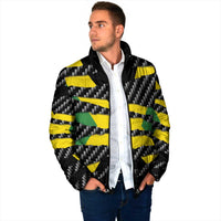 Jamaica Beast Padded Jacket Ripped Flag Graphic - Wonder Print Shop