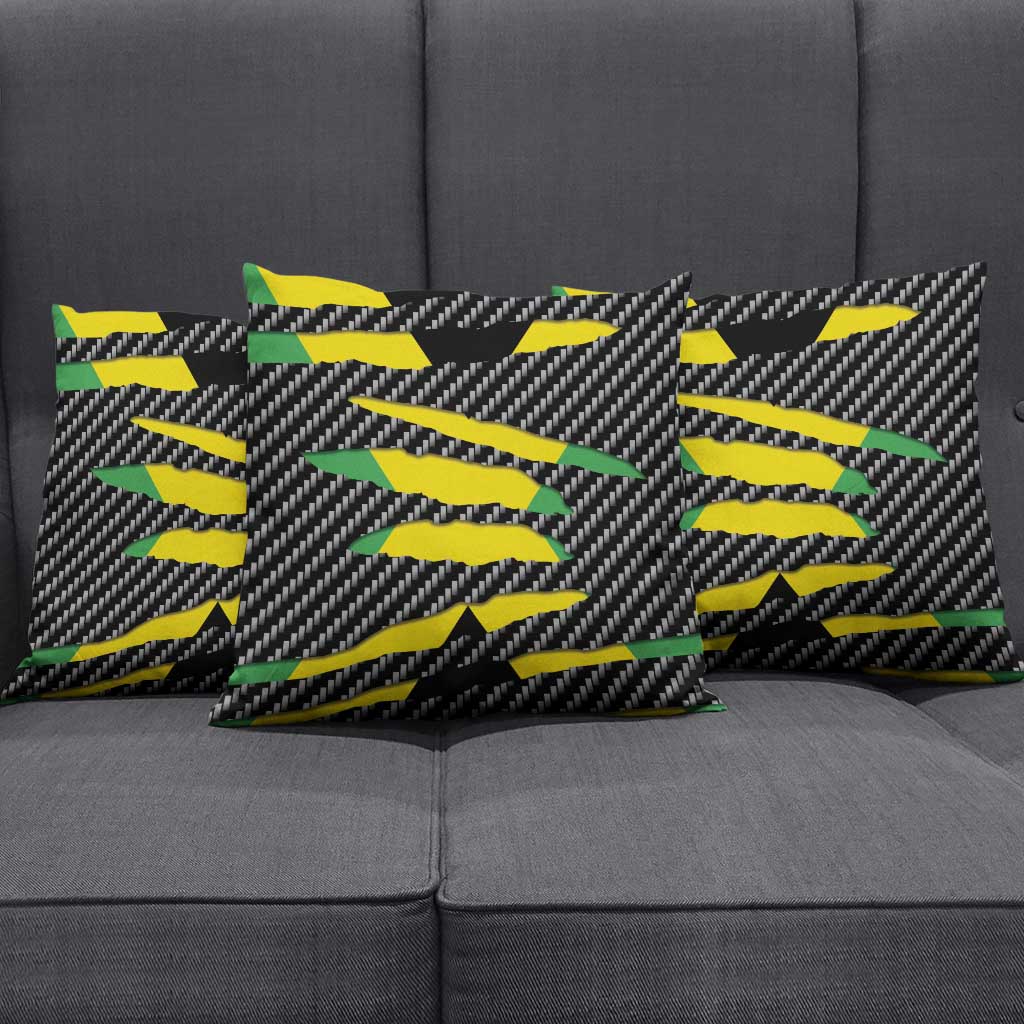 Jamaica Beast Pillow Cover Ripped Flag Graphic - Wonder Print Shop
