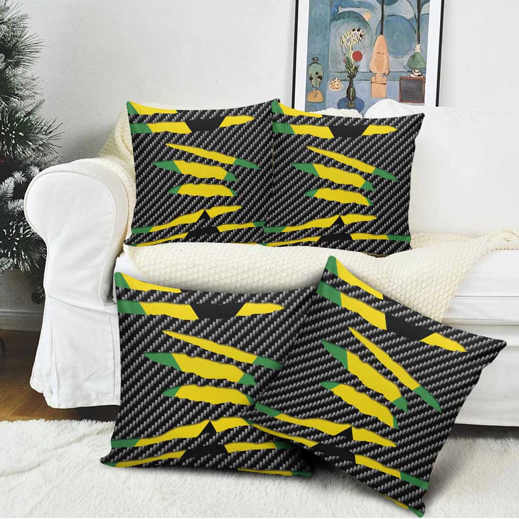 Jamaica Beast Pillow Cover Ripped Flag Graphic - Wonder Print Shop