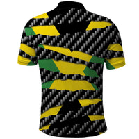 Jamaica Beast Polo Shirt Ripped Flag Graphic - Wonder Print Shop