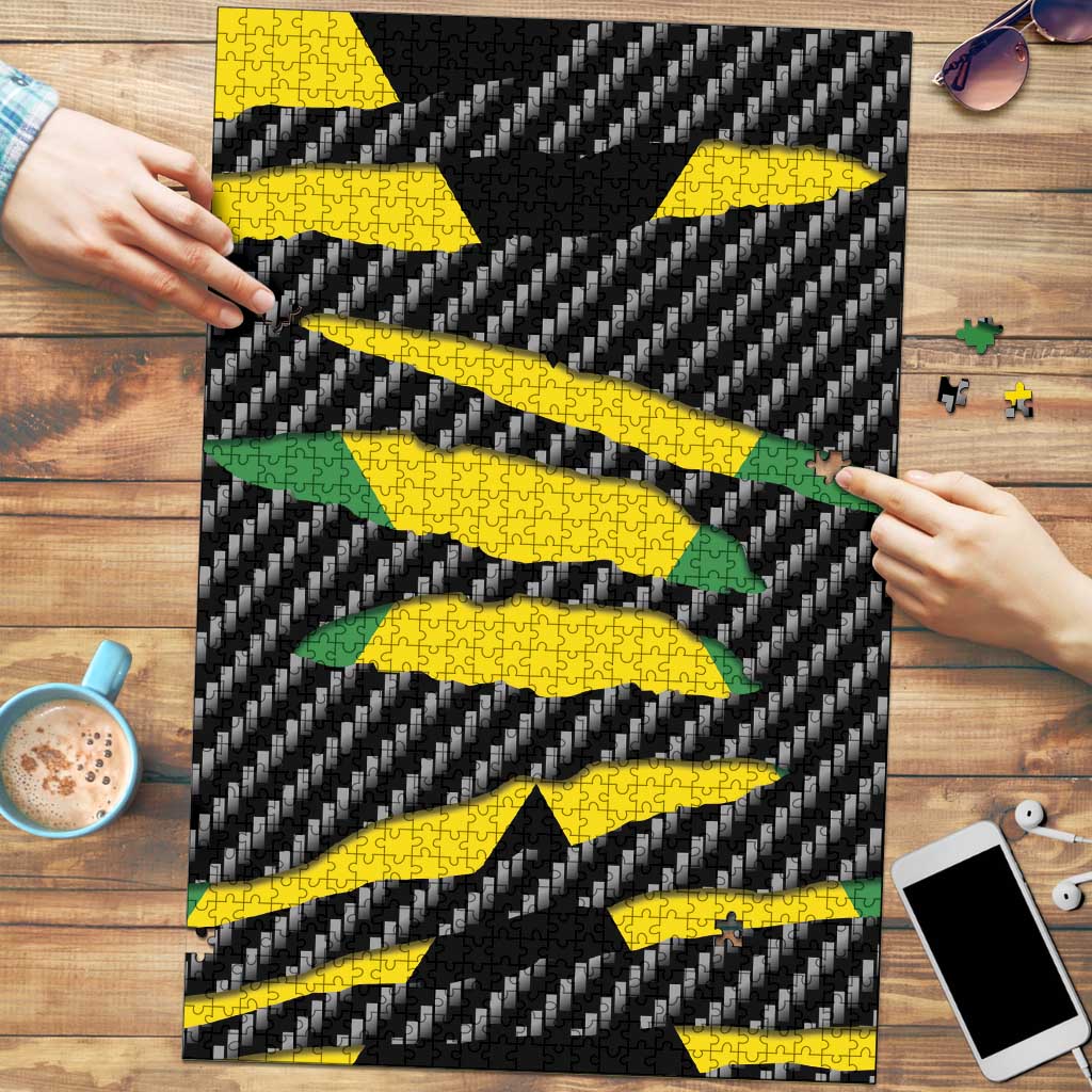 Jamaica Beast Puzzle Ripped Flag Graphic - Wonder Print Shop