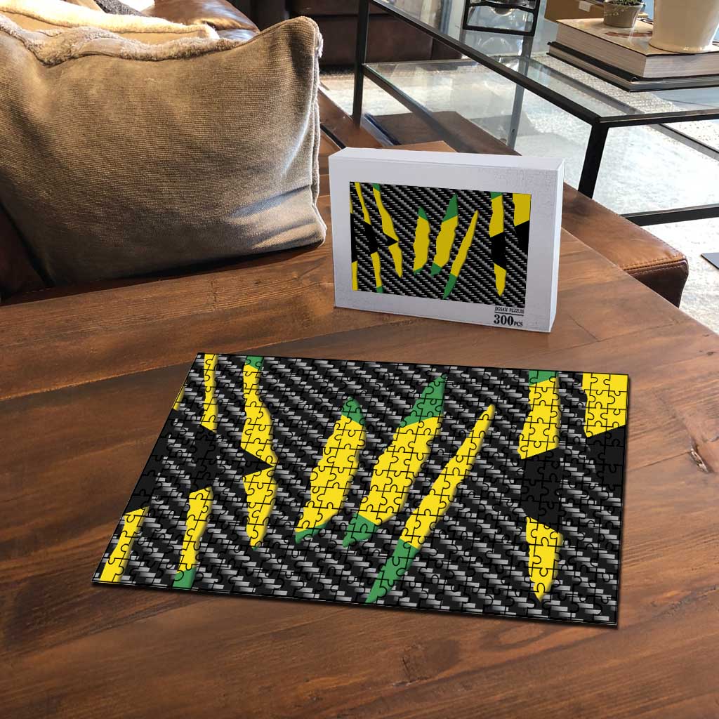 Jamaica Beast Puzzle Ripped Flag Graphic - Wonder Print Shop