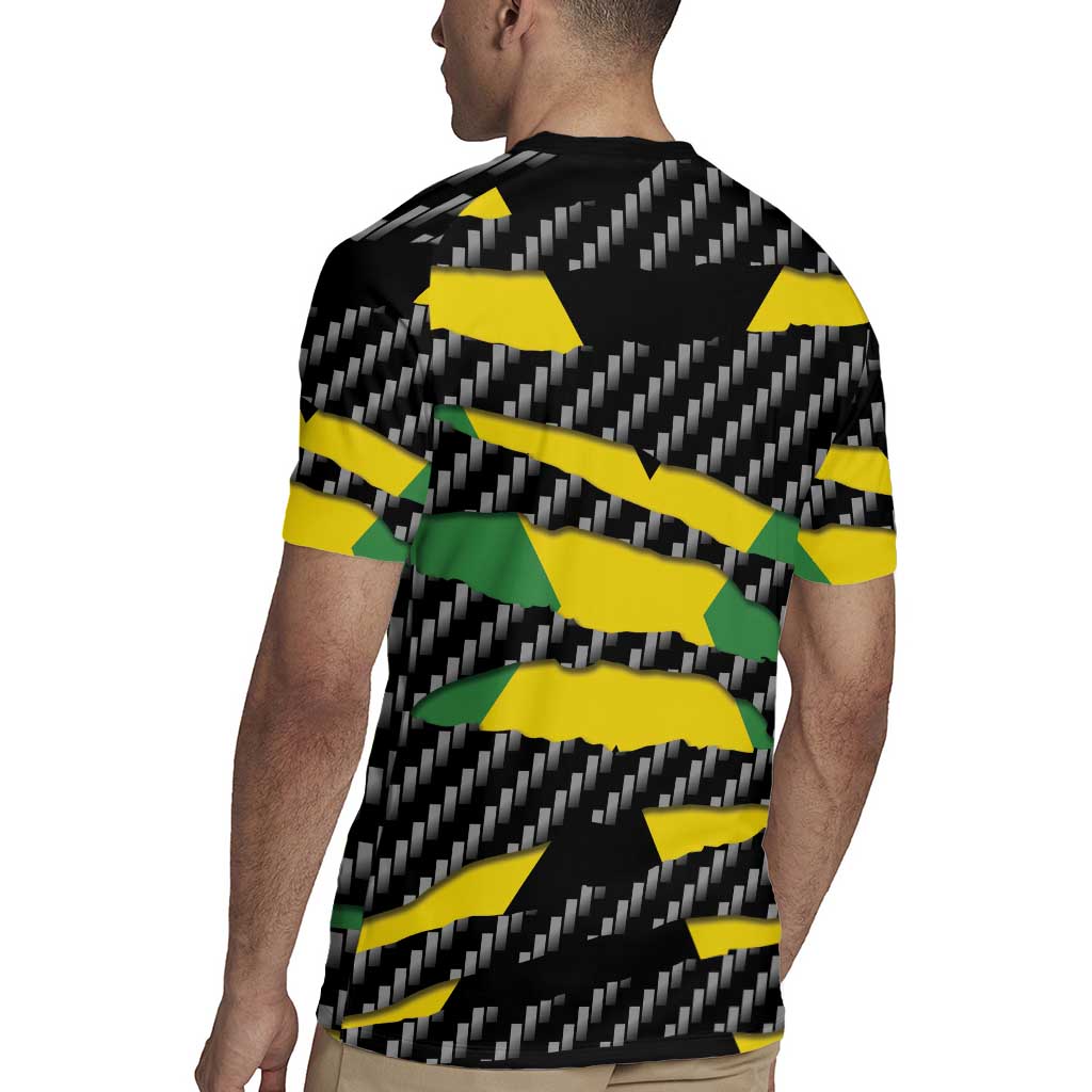 Jamaica Beast Rugby Jersey Ripped Flag Graphic - Wonder Print Shop