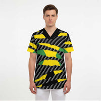 Jamaica Beast Scrub Top Ripped Flag Graphic - Wonder Print Shop