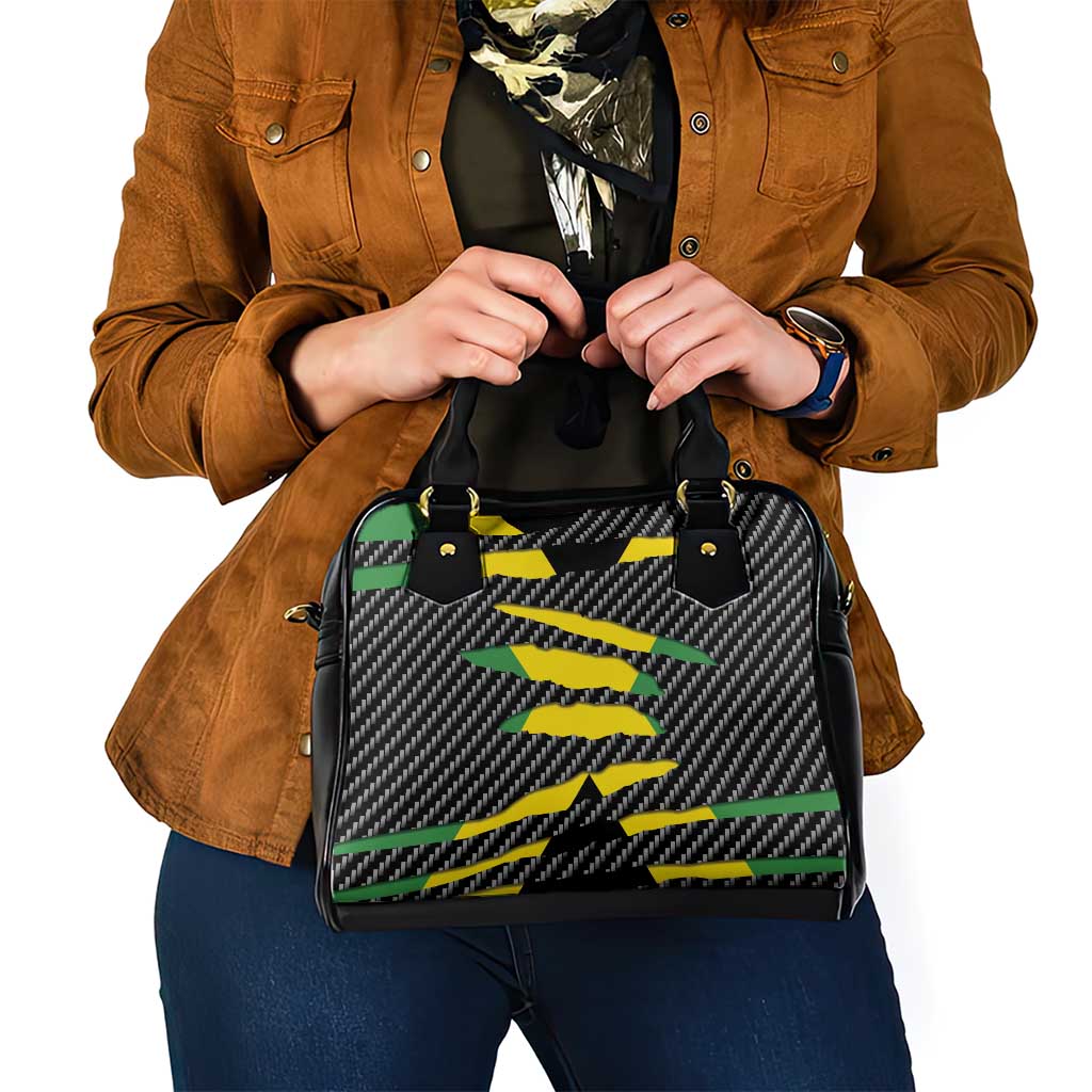 Jamaica Beast Shoulder Handbag Ripped Flag Graphic - Wonder Print Shop