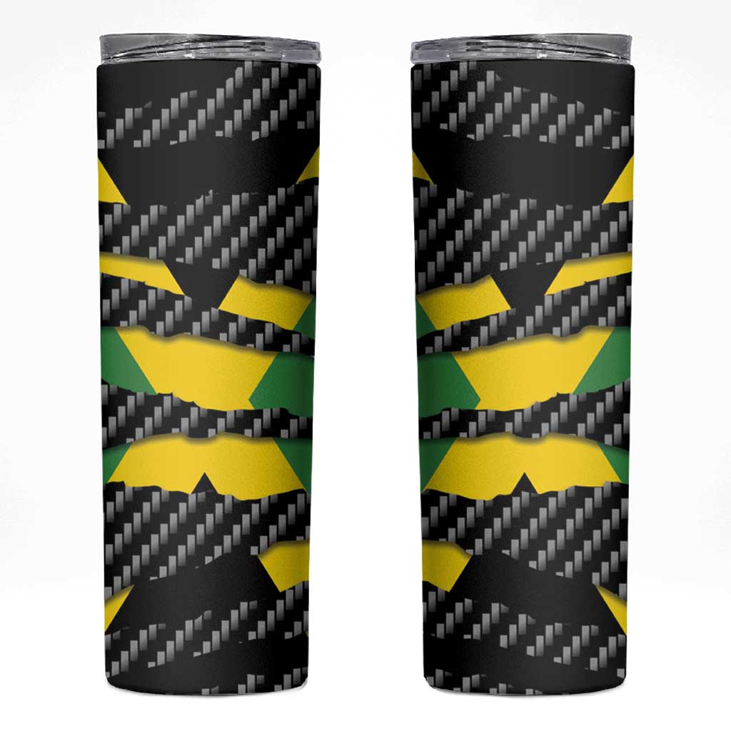 Jamaica Beast Skinny Tumbler Ripped Flag Graphic - Wonder Print Shop