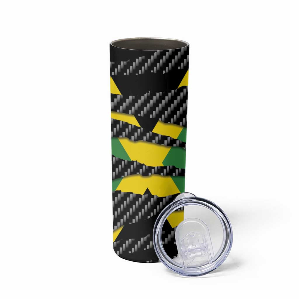 Jamaica Beast Skinny Tumbler Ripped Flag Graphic - Wonder Print Shop