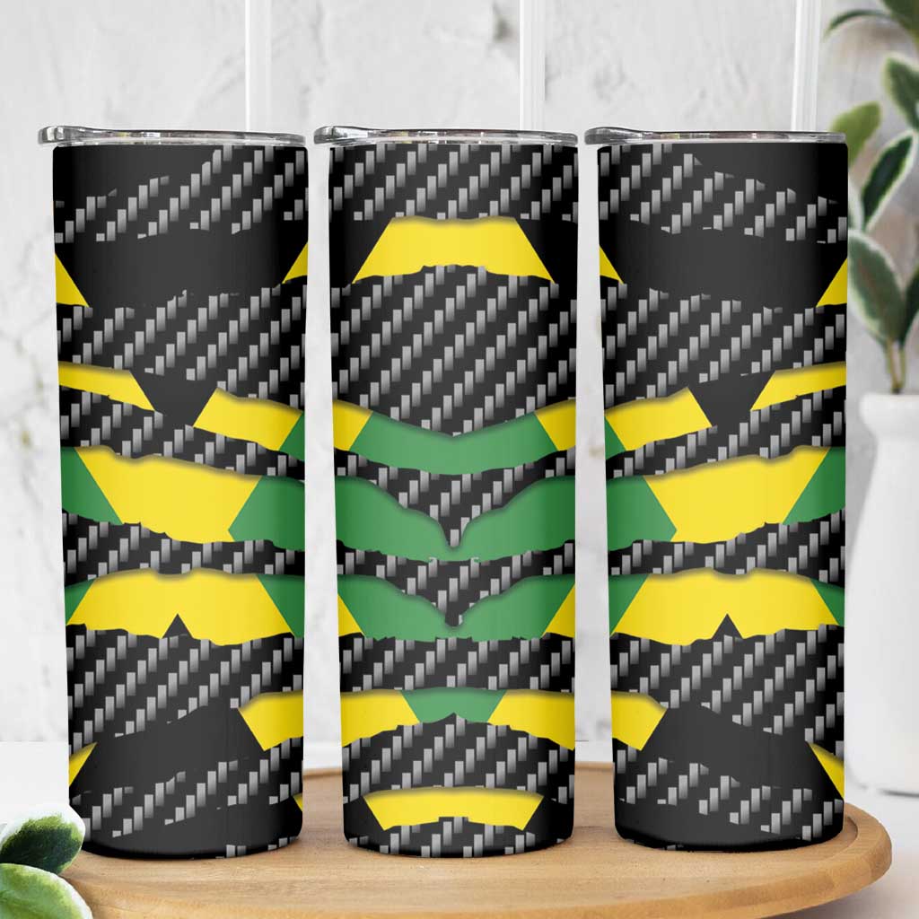 Jamaica Beast Skinny Tumbler Ripped Flag Graphic - Wonder Print Shop