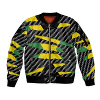 Jamaica Beast Sleeve Zip Bomber Jacket Ripped Flag Graphic - Wonder Print Shop