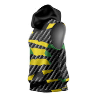 Jamaica Beast Sleeveless Hoodie Ripped Flag Graphic - Wonder Print Shop