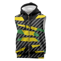 Jamaica Beast Sleeveless Zip Hoodie Ripped Flag Graphic - Wonder Print Shop