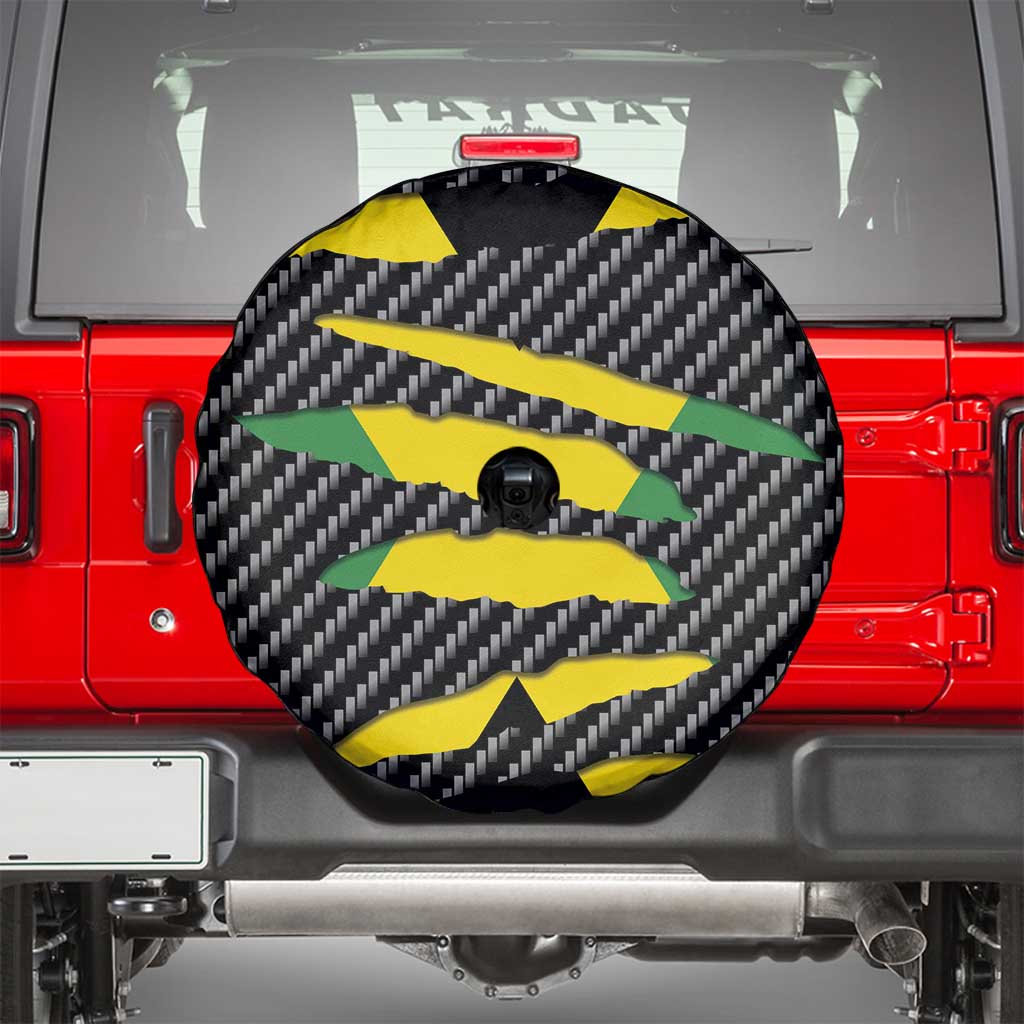 Jamaica Beast Spare Tire Cover Ripped Flag Graphic - Wonder Print Shop