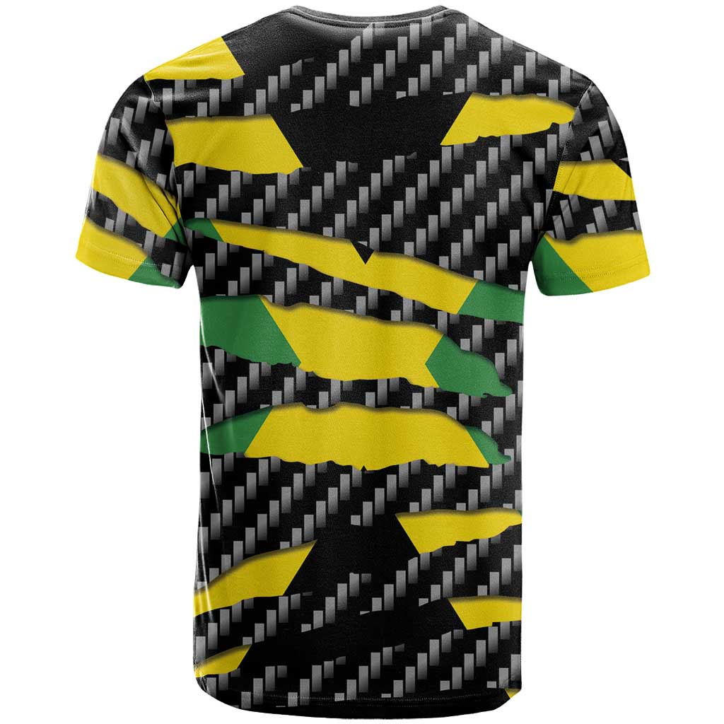 Jamaica Beast T Shirt Ripped Flag Graphic - Wonder Print Shop