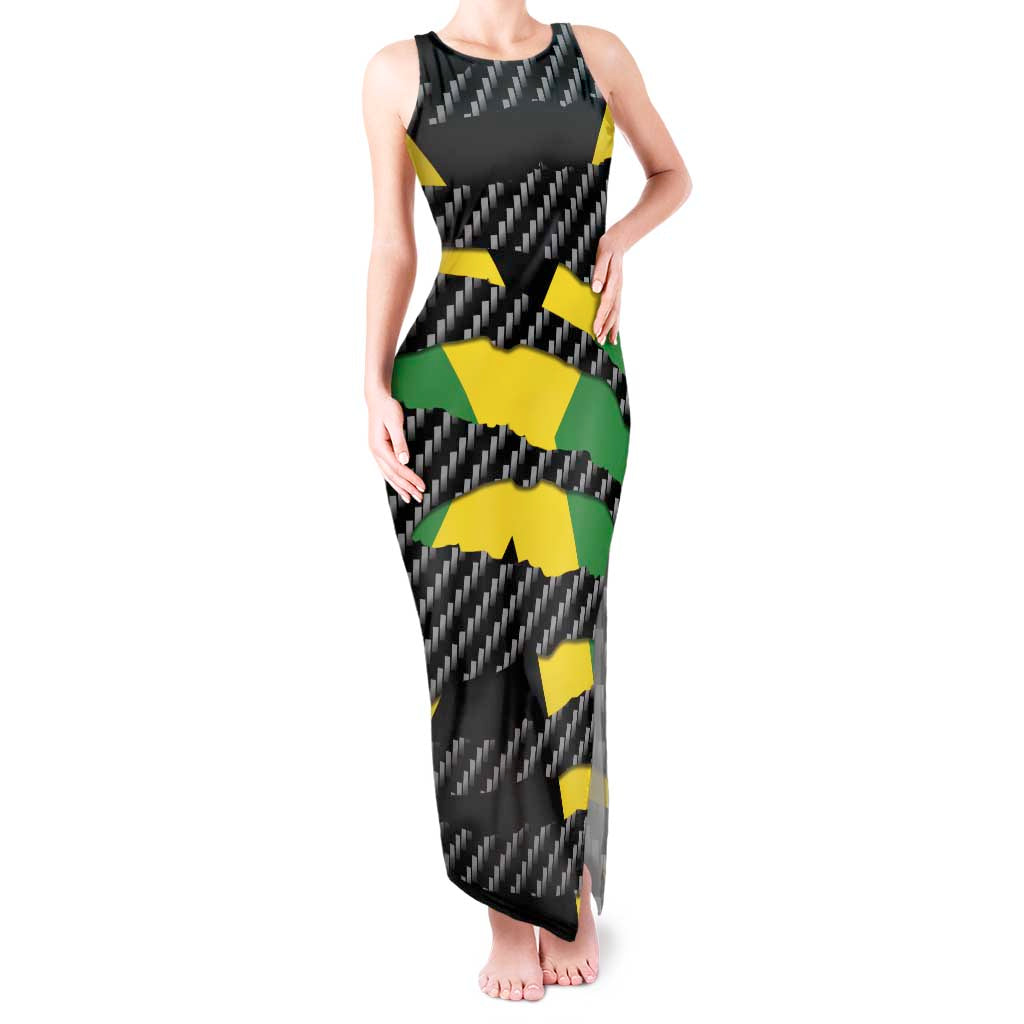 Jamaica Beast Tank Maxi Dress Ripped Flag Graphic - Wonder Print Shop