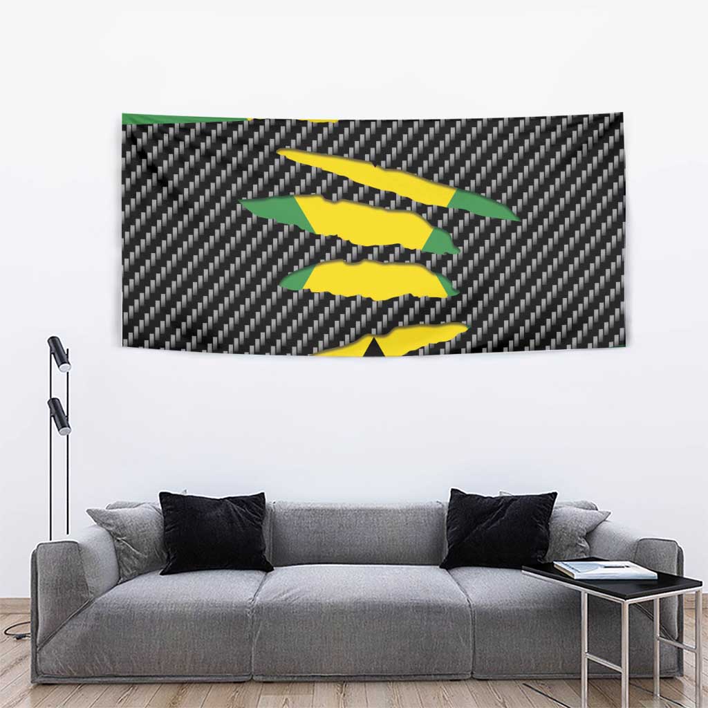 Jamaica Beast Tapestry Ripped Flag Graphic - Wonder Print Shop