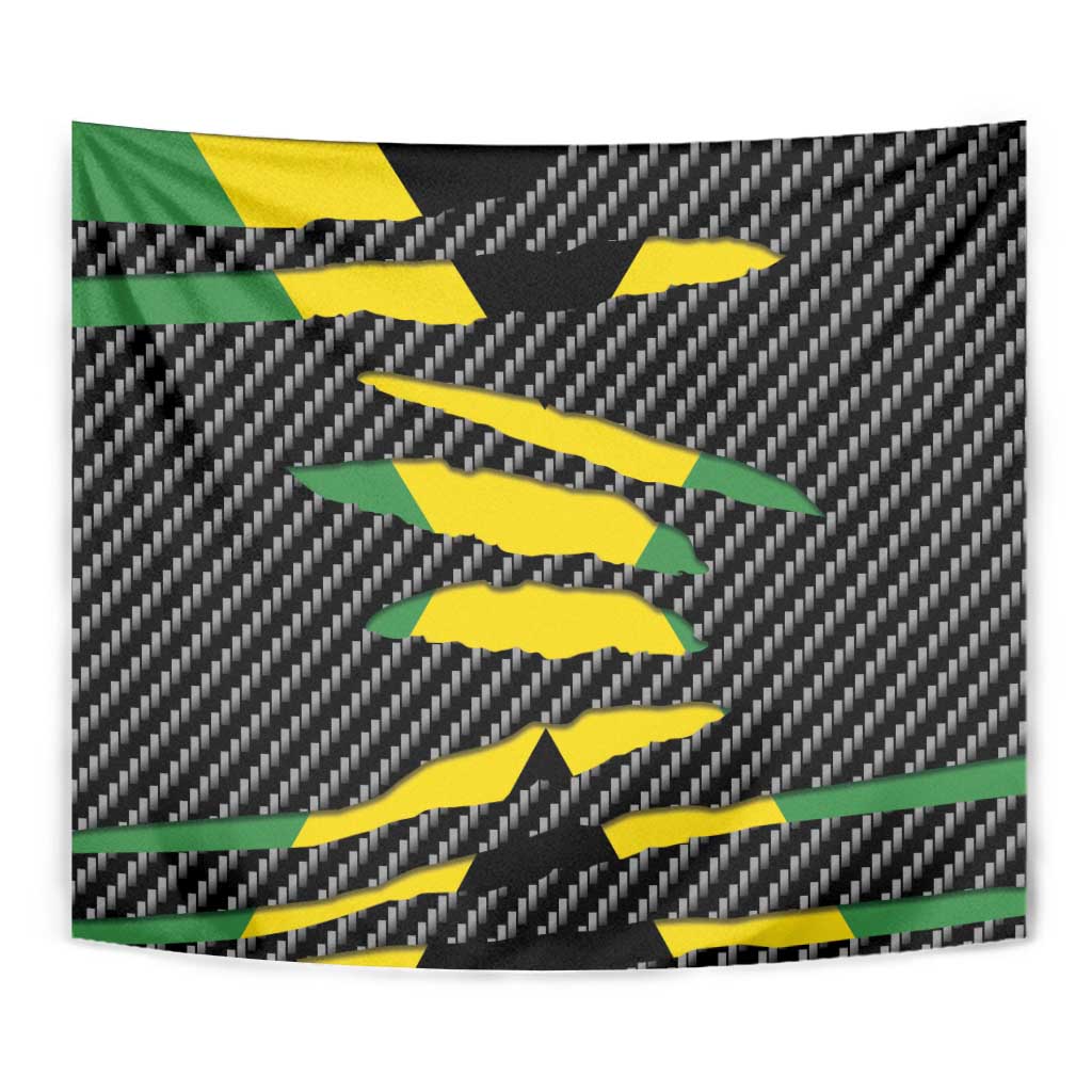 Jamaica Beast Tapestry Ripped Flag Graphic - Wonder Print Shop
