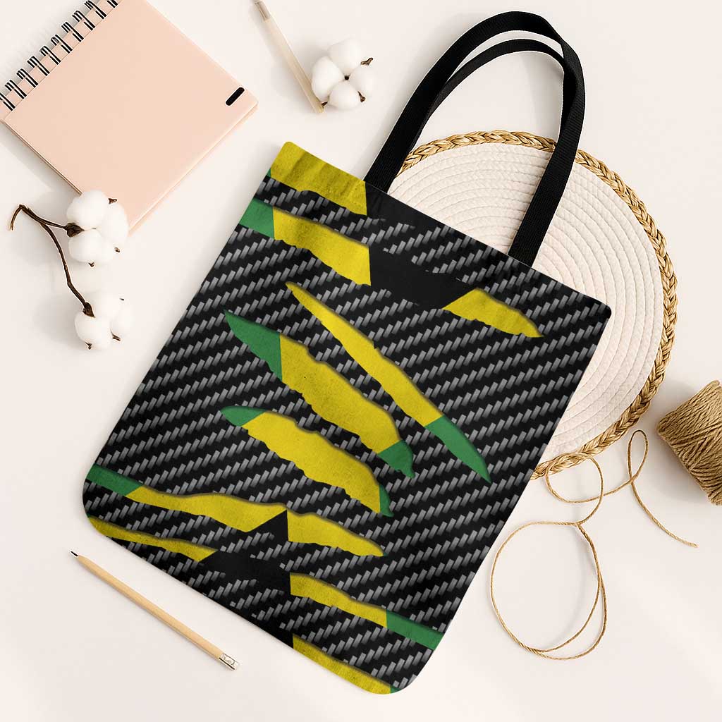 Jamaica Beast Tote Bag Ripped Flag Graphic - Wonder Print Shop
