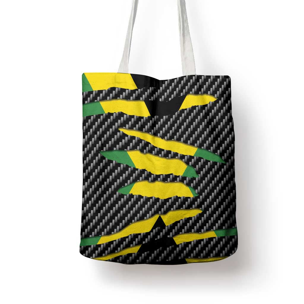 Jamaica Beast Tote Bag Ripped Flag Graphic - Wonder Print Shop