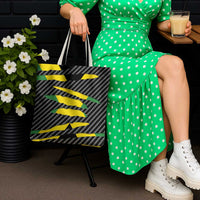 Jamaica Beast Tote Bag Ripped Flag Graphic - Wonder Print Shop