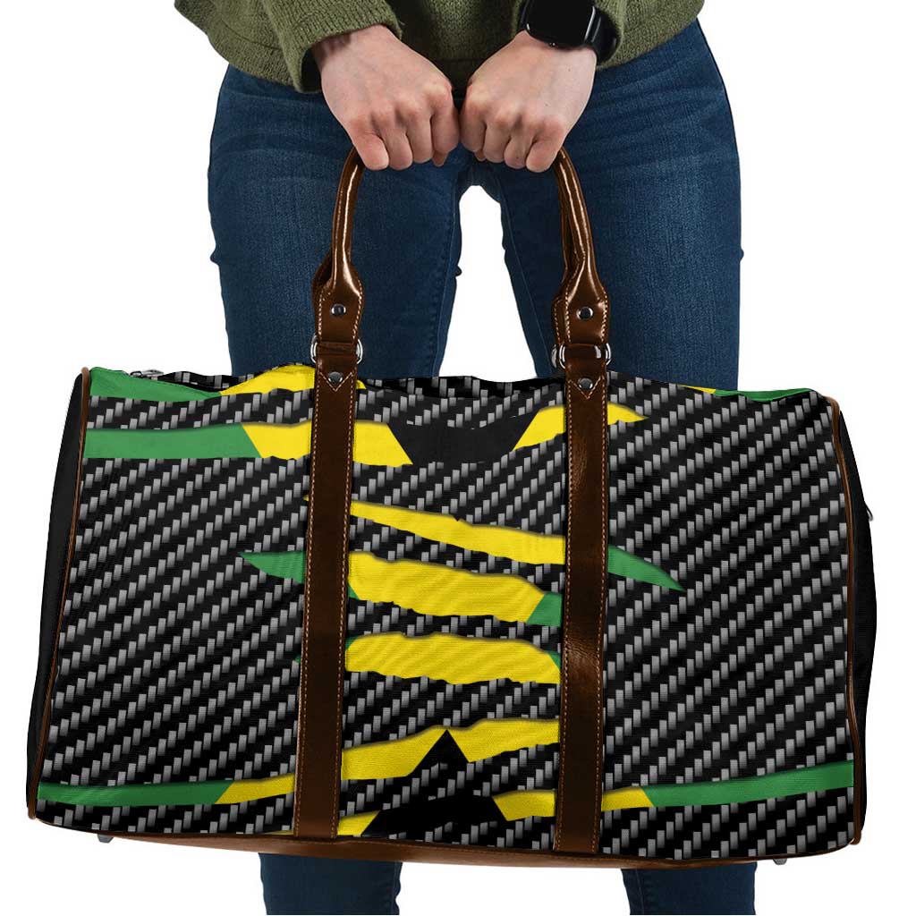 Jamaica Beast Travel Bag Ripped Flag Graphic - Wonder Print Shop