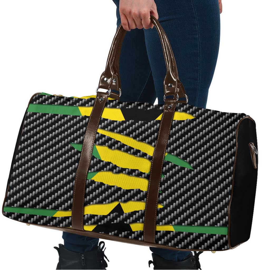 Jamaica Beast Travel Bag Ripped Flag Graphic - Wonder Print Shop