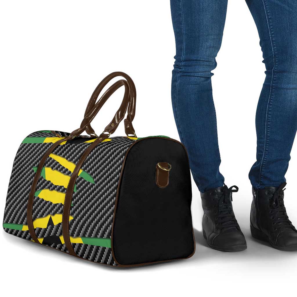 Jamaica Beast Travel Bag Ripped Flag Graphic - Wonder Print Shop