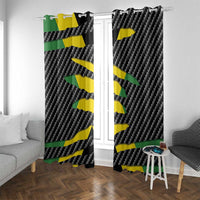 Jamaica Beast Window Curtain Ripped Flag Graphic - Wonder Print Shop