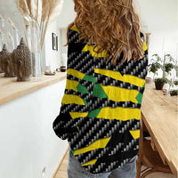 Jamaica Beast Women Casual Shirt Ripped Flag Graphic - Wonder Print Shop