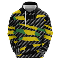 Jamaica Beast Zip Hoodie Ripped Flag Graphic - Wonder Print Shop