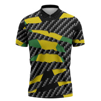 Jamaica Beast Zipper Polo Shirt Ripped Flag Graphic - Wonder Print Shop