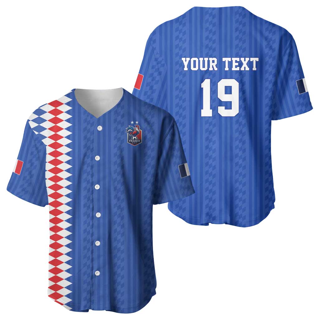 Custom World Football 2026 France Baseball Jersey Les Bleus Road To Champions - Wonder Print Shop