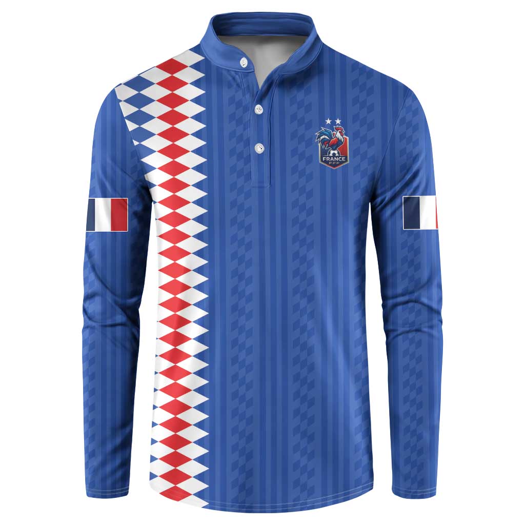 Custom World Football 2026 France Button Sweatshirt Les Bleus Road To Champions - Wonder Print Shop