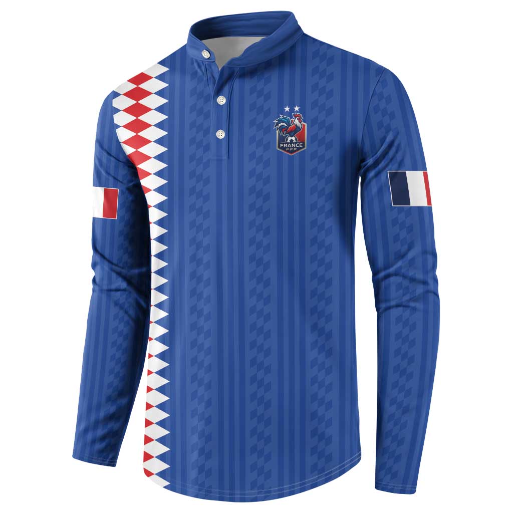 Custom World Football 2026 France Button Sweatshirt Les Bleus Road To Champions - Wonder Print Shop
