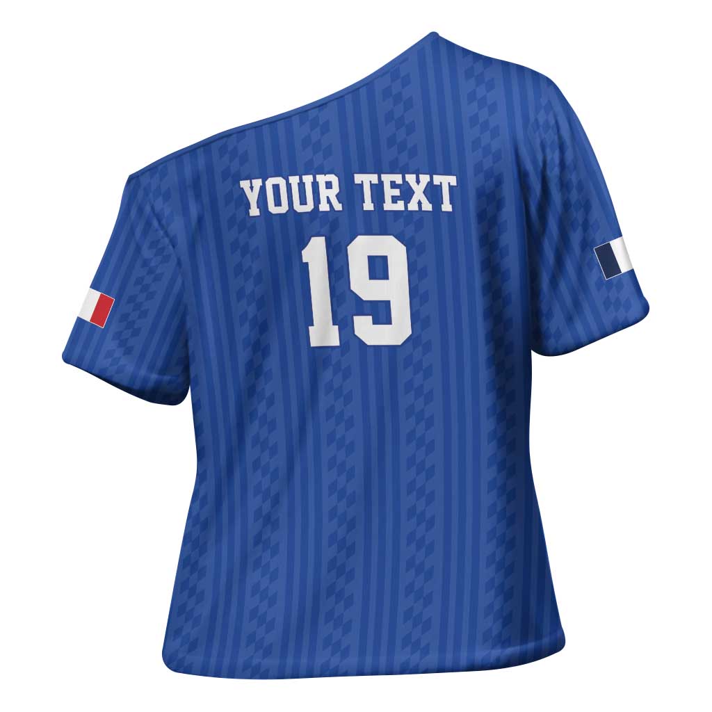 Custom World Football 2026 France Cross Shoulder Shirt Les Bleus Road To Champions - Wonder Print Shop