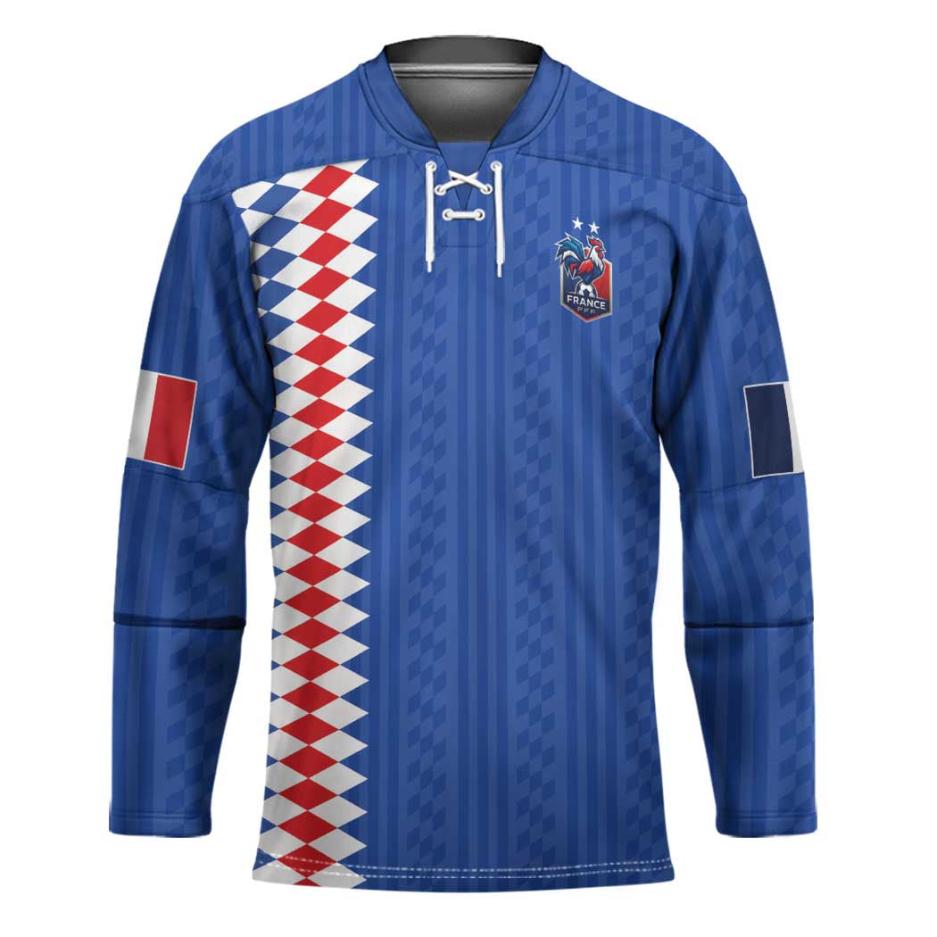 Custom World Football 2026 France Hockey Jersey Les Bleus Road To Champions - Wonder Print Shop