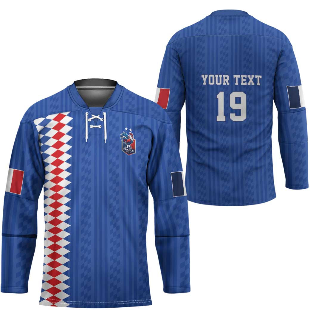 Custom World Football 2026 France Hockey Jersey Les Bleus Road To Champions - Wonder Print Shop
